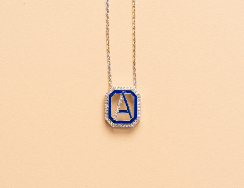Royal Blue alphabet Pendant