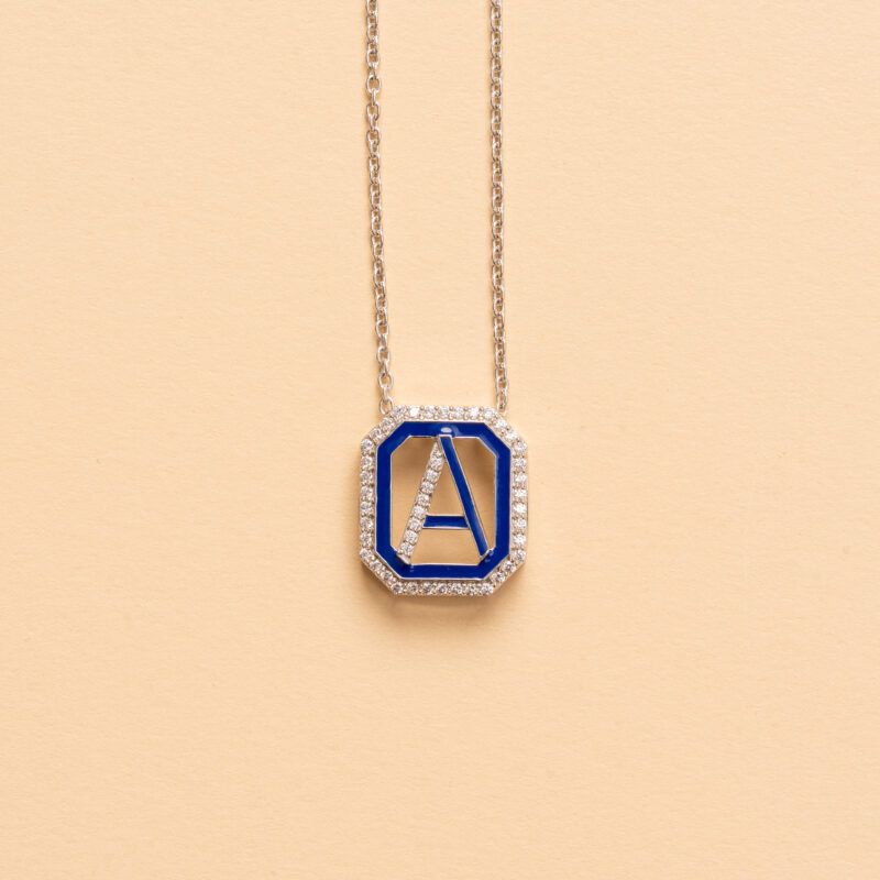 Royal Blue alphabet Pendant