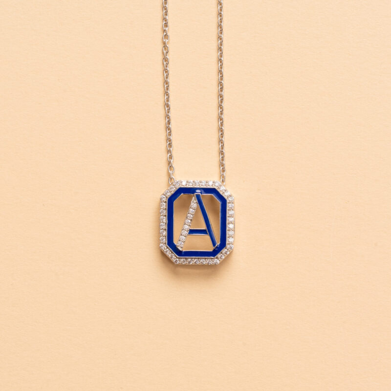 Royal Blue alphabet Pendant