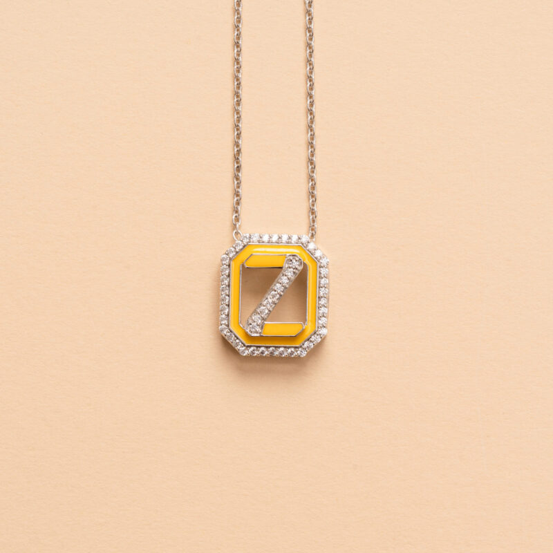 Yellow Radiance alphabet Pendant