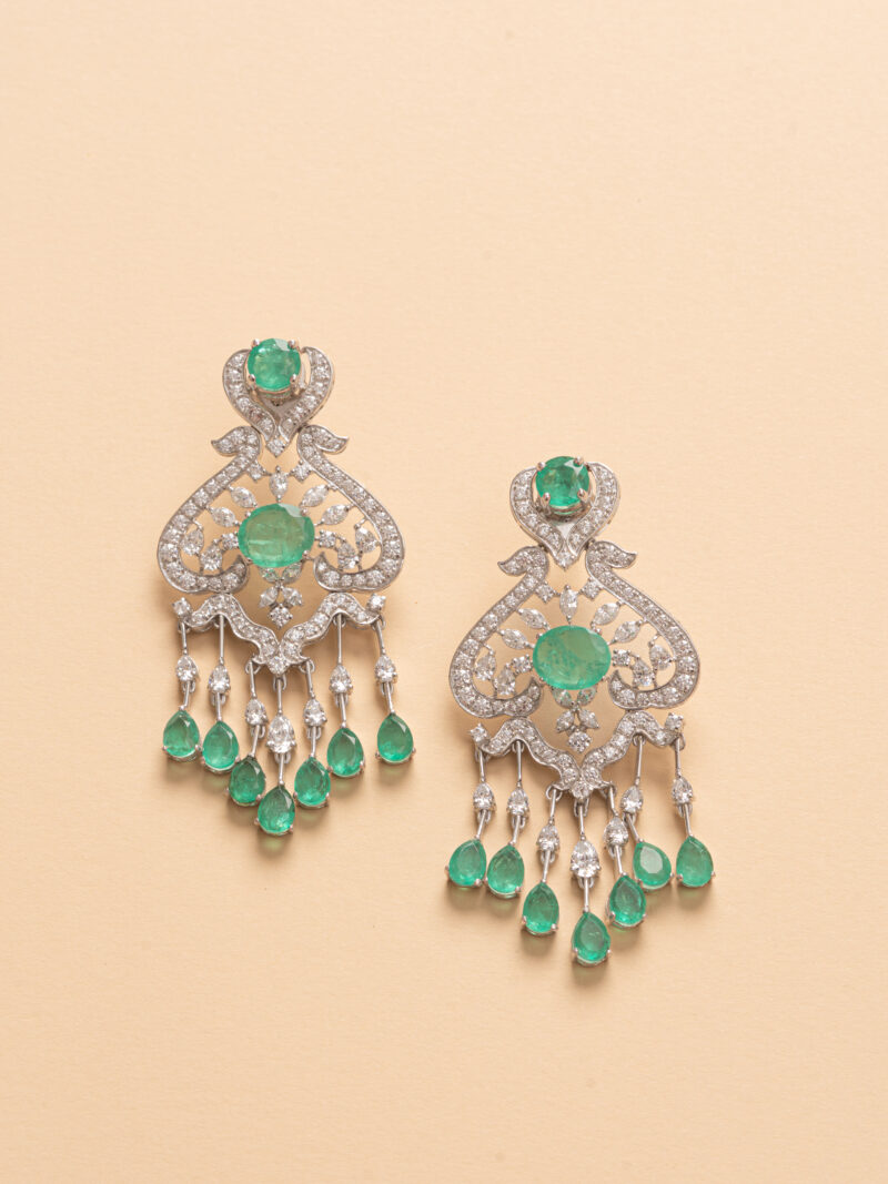 Emerald Chandelier Earrings