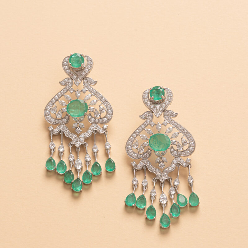Emerald Chandelier Earrings