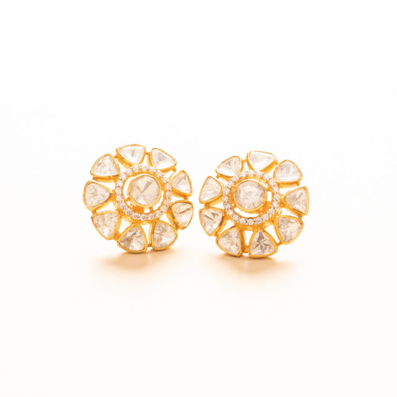 Royal Kundan Round Studs