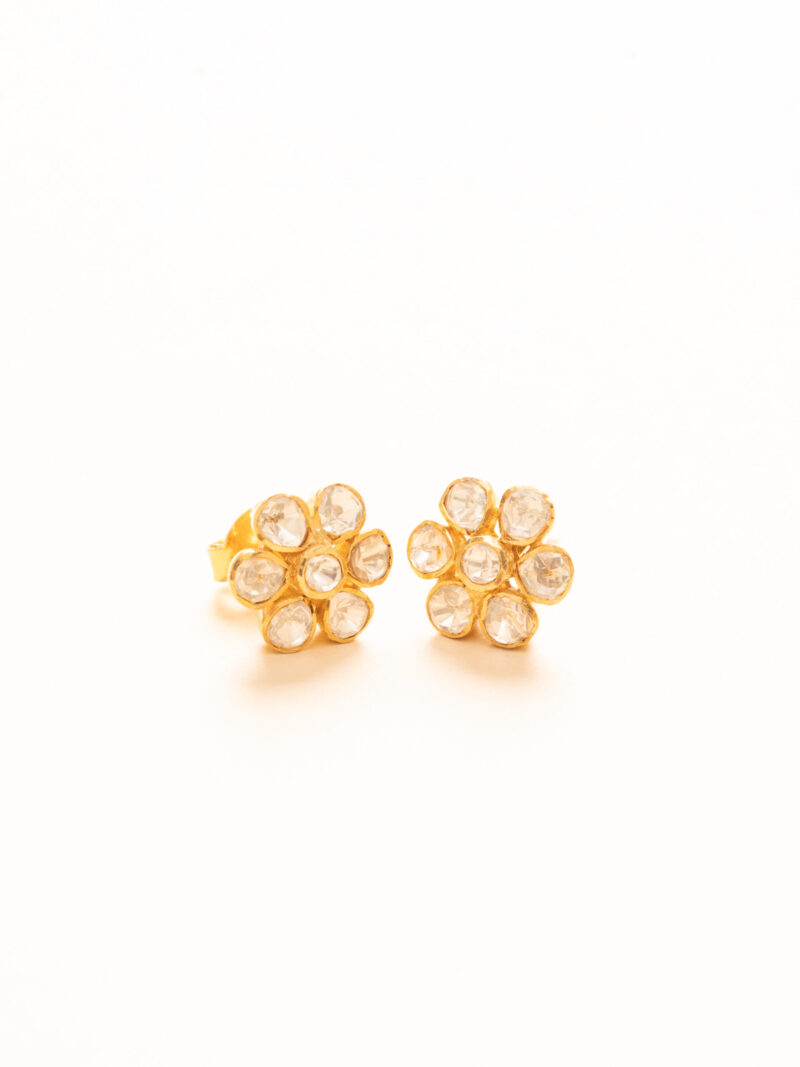 Floral Kundan Studs