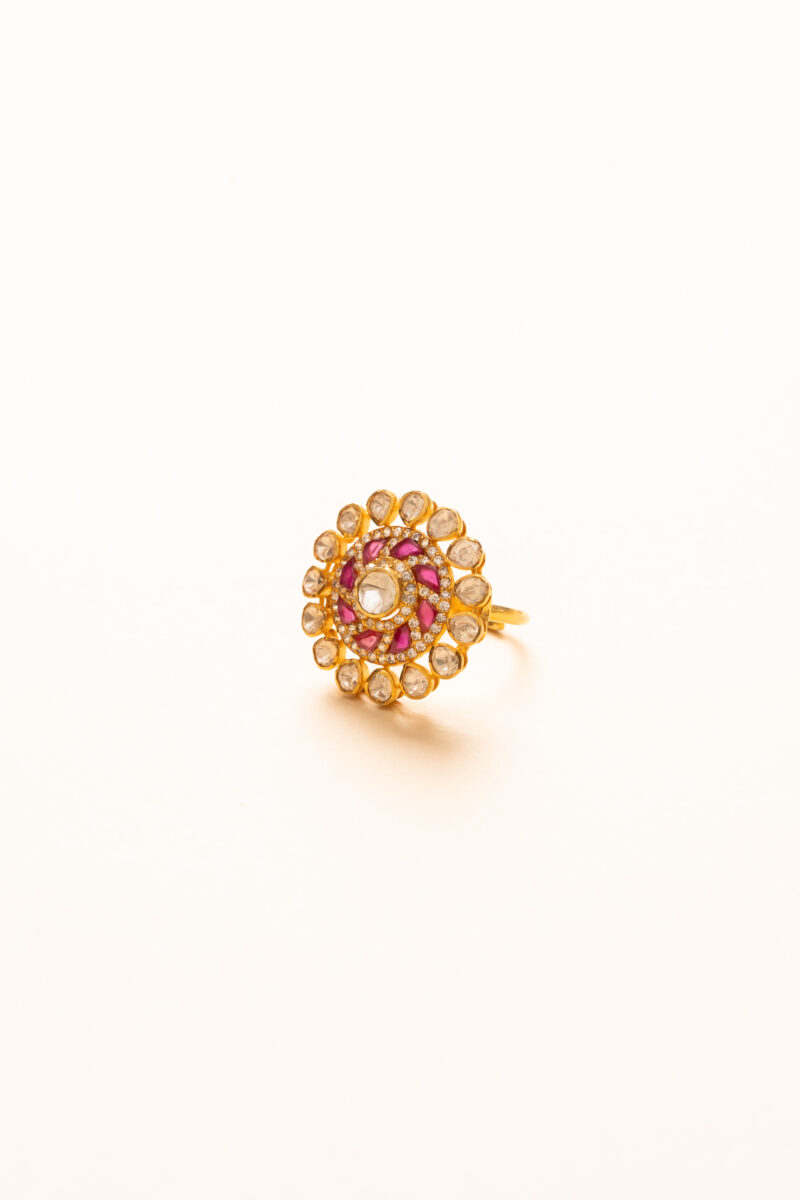 Ruby Floral Statement Ring