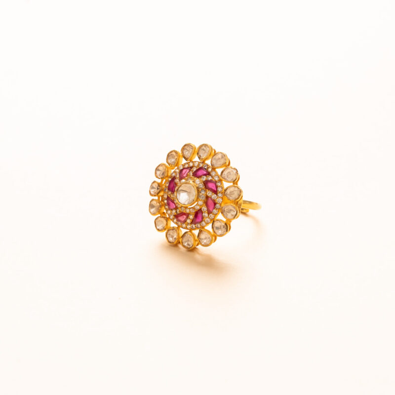 Ruby Floral Statement Ring